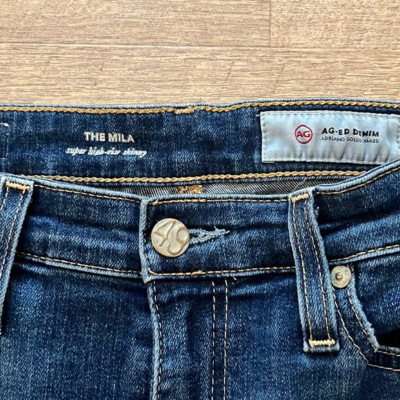 Adriano Goldschmied AG Denim Mila Super High Rise Skinny Ankle Jeans Size 28 - Picture 5 of 9